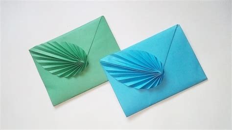 Origami Envelope With Leaf