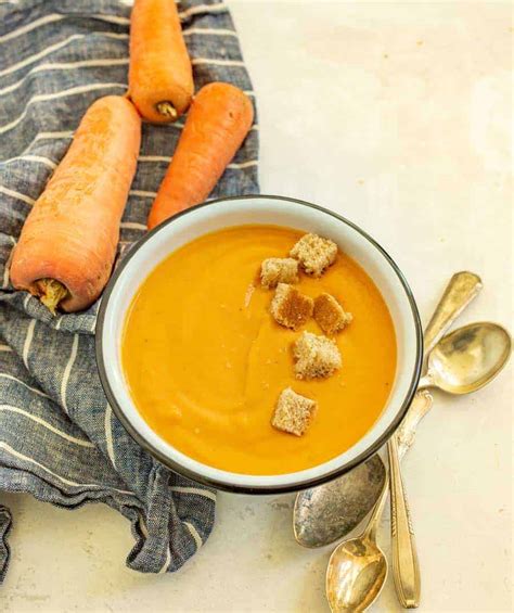 Creamy Carrot Soup With Ginger — Bless This Mess