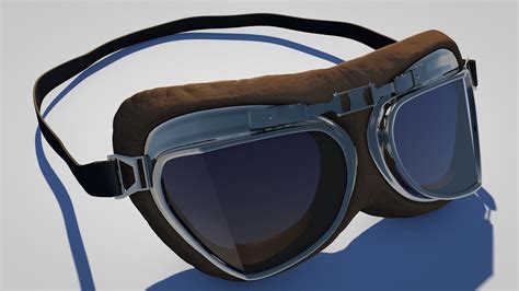 3D model low-poly Vintage Aviator Pilot Goggles | CGTrader