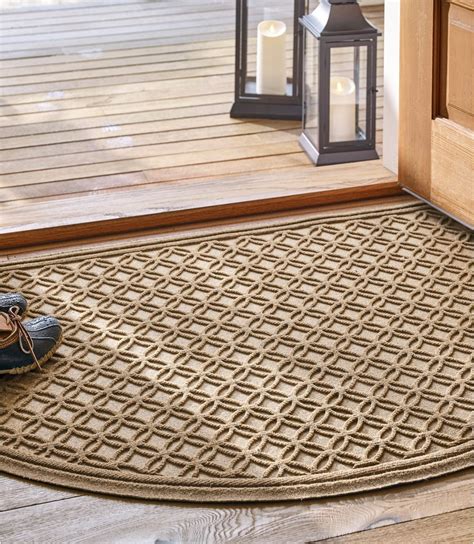 Heavyweight Recycled Waterhog Doormat Crescent Locked Circles