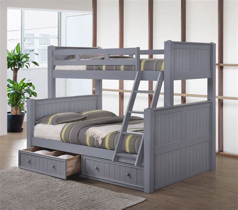 Dillon Navy Blue Twin Over Full Bunk Bed