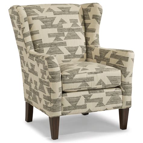 flexsteel ace   transitional wing chair  tall