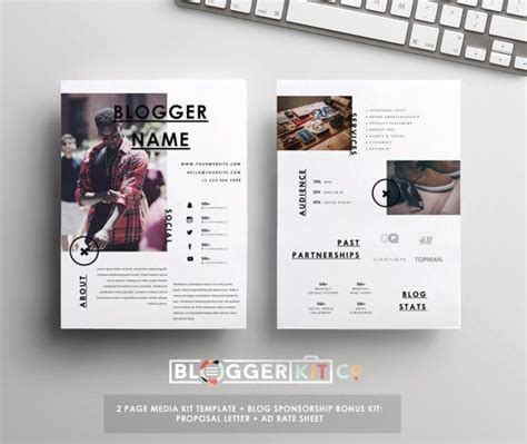 Blogger Kit Co Offers Easy To Alter Fully Editable Media Kits That