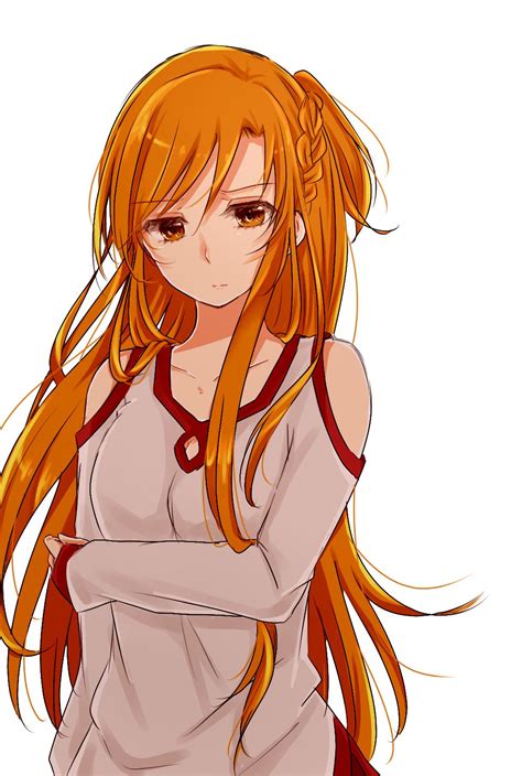 Anime characters are known to have unique style, whether it's clothes, hair, or whatever. anime girl orange hair brown eyes
