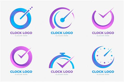 Premium Vector Gradient Time Logos Pack