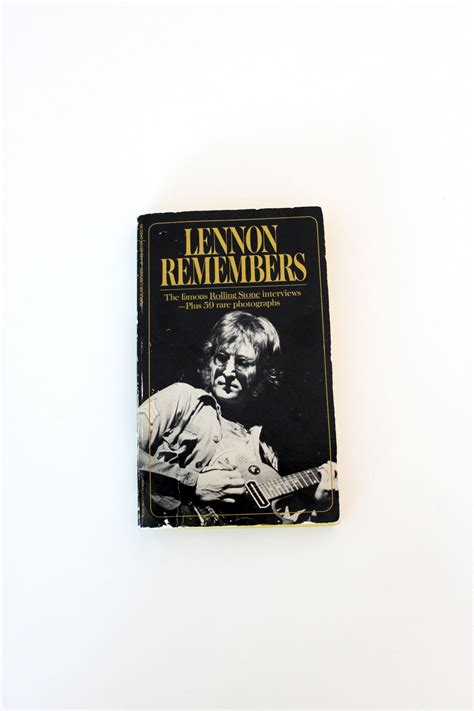 Lennon Remembers 1972 by Jann Wenner Lennon Remembers: The | Etsy