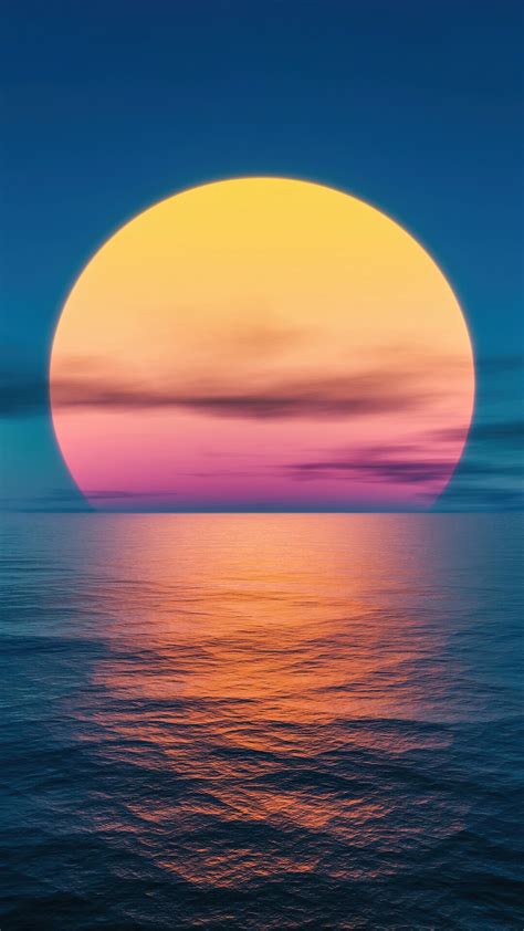 Sunset Ocean Beautiful Scenery 4k Pc Hd Wallpaper Rare Gallery