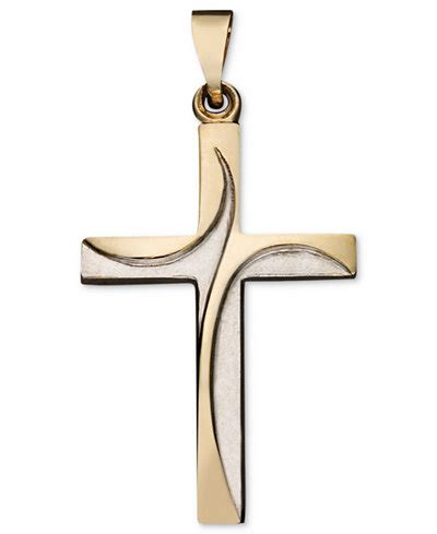 Check spelling or type a new query. 14k Gold Two Tone Pendant, Swirl Cross - Necklaces - Jewelry & Watches - Macy's