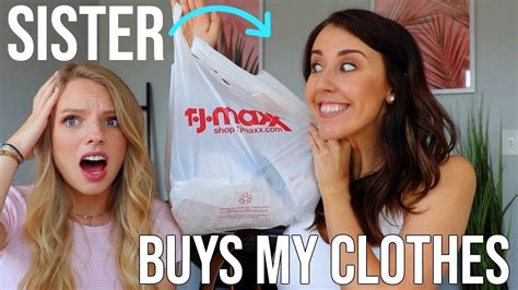 Sister Buys My Clothes Challenge Under 25 Youtube