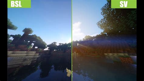 Minecraft Bsl Standart Vs Sildurs Vibrant Shaders Youtube