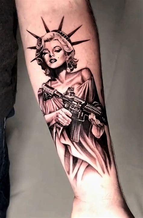 Lady Liberty In 2022 Western Tattoos Military Tattoos Sleeve Tattoos