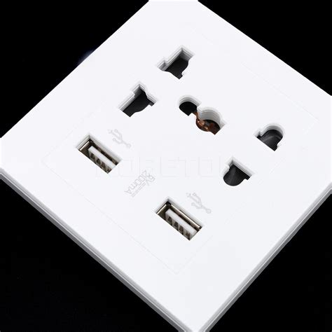 1pcs Electric Wall Charger Station Socket Adapter Power Outlet Panel