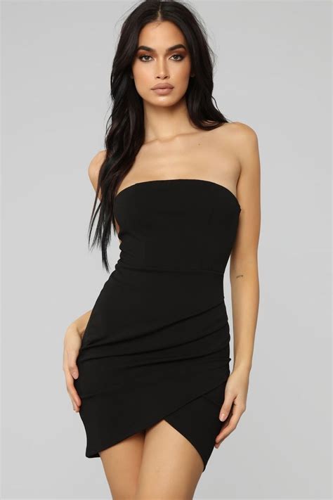 Plain And Simple Tube Mini Dress Black Mini Black Dress Womens