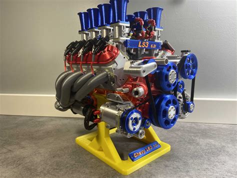 Makes Of Chevy Camaro Ls3 V8 Engine Scale Working Model By