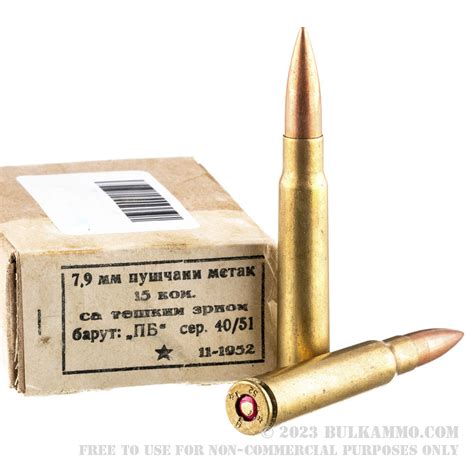 600 Rounds Of Bulk 8mm Mauser Ammo By Yugoslavian Military Surplus