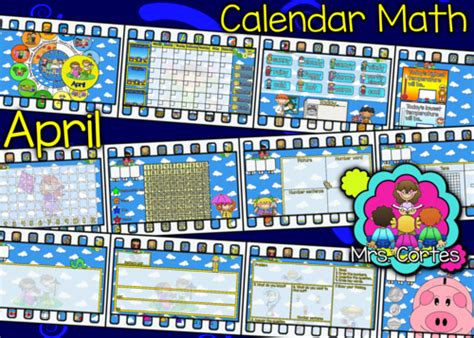 Smartboard Calendar Math April English Teaching Resources