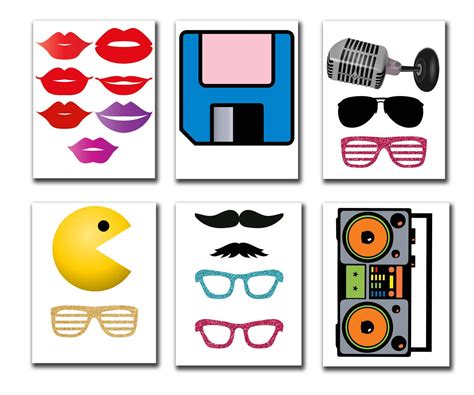 80s Photo Booth Props 80s Party Props Etsy Australia