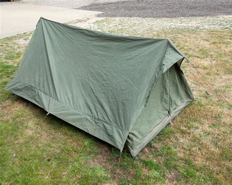French Army Surplus 2 Man Olive Green Commando Tent Ipk Tent Poles