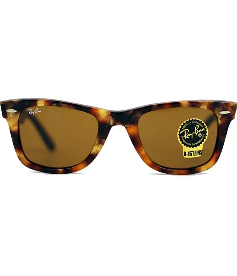 Ray Ban 0rb2140 Retro Spotted Brown Havana Wayfarer Sunglasses