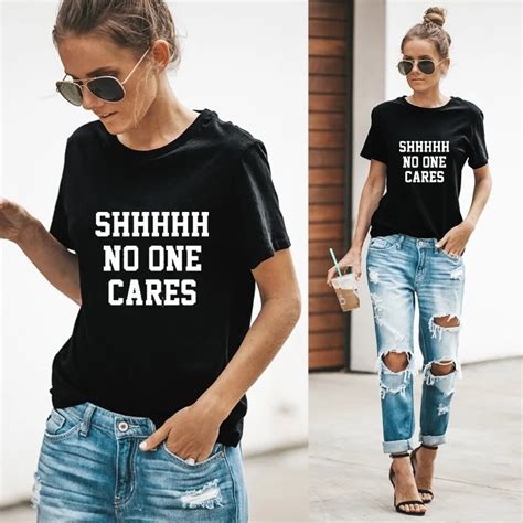 Style Letter Printed Slogan T Shirt Women Casual Tops Summer Topscute Womenscute Female Graphic