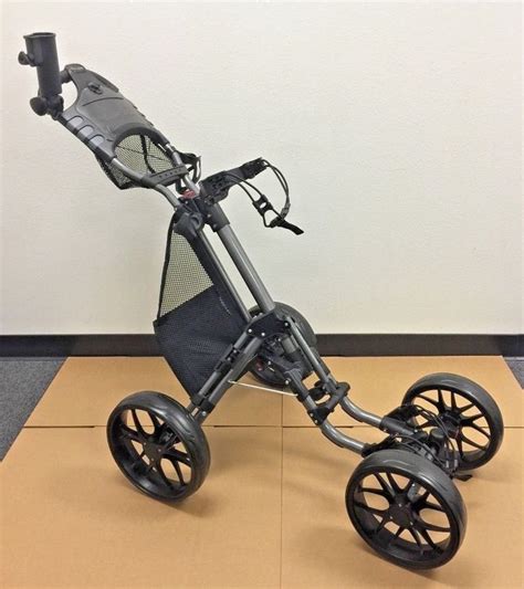 Caddytek 4 Wheel Golf Push Cart With One Click Ez Folding