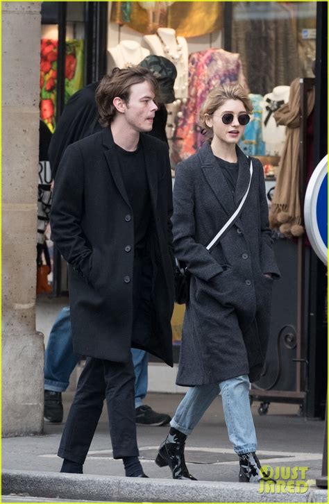 Stranger Things Charlie Heaton And Natalia Dyer Hold Hands In Paris