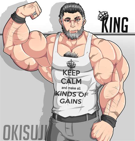 King And His Big Muscles By Okisuji On Deviantart