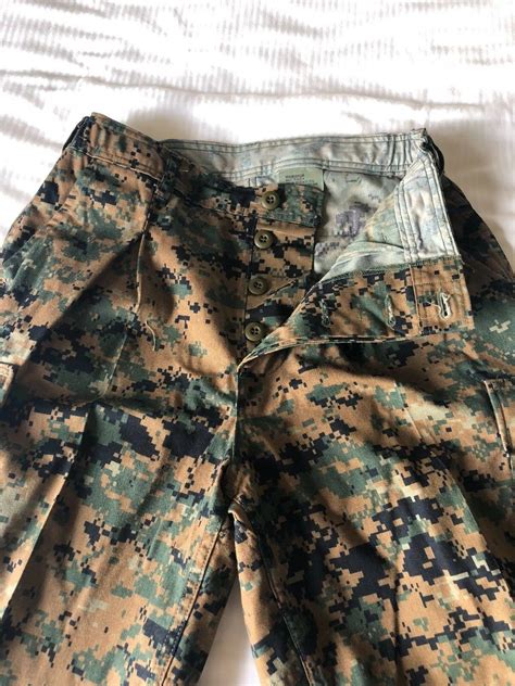 Genuine Usmc Marpat Combat Woodland Digital Pants Trousers Military