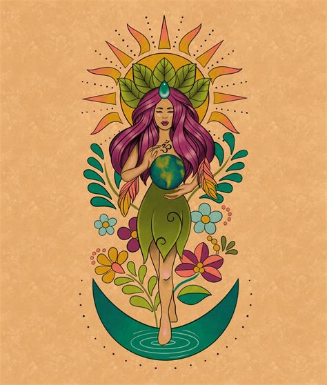 Gaia Tattoo Design In 2023 Mother Earth Art Earth Tattoo Mother
