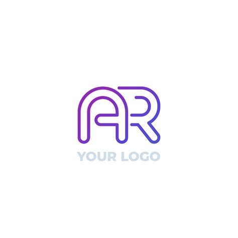 Ar Letters Initials Logo Line Design 2152160 Vector Art At Vecteezy