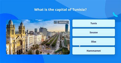 What Is The Capital Of Tunisia Trivia Questions Quizzclub