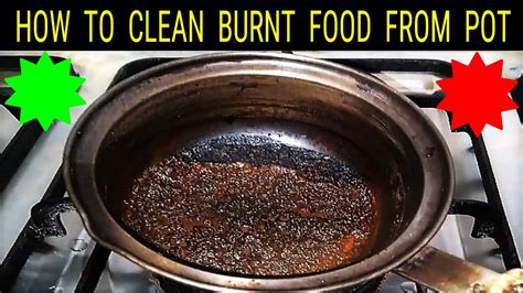 How To Remove Burnt Food From Pot ~ Best Way To Clean Burnt Pan Youtube