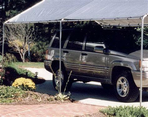Unfortunately when it comes to assembling a metal carport or garage kit with a steel frame there is not a universal answer. Steel Frame Carport Canopy Tent Silver Top 10'