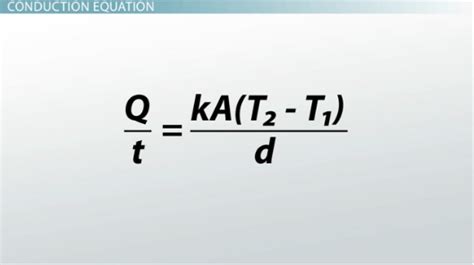Heat Transfer Through Conduction Equation And Examples Video And Lesson Transcript