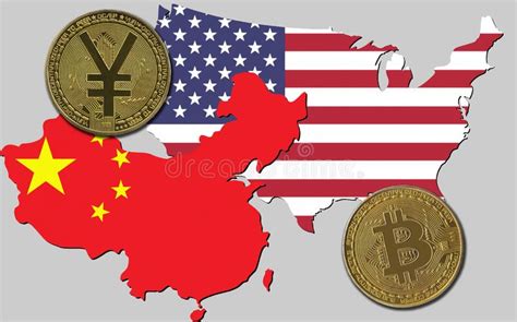 Crypto Yuan And Bitcoin Stock Image Image Of Power 216613069
