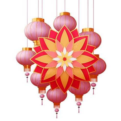 Chinese New Year Lantern Png Picture Happy Chinese New Year Flower