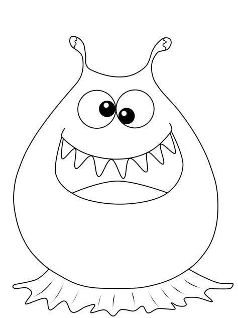Wie wichtig ist das malen für kinder? Kostenlose Malvorlage Halloween: Schielendes Monster zum ...