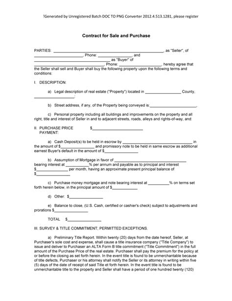 Sample Contract Agreement Free Printable Documents