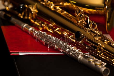 Gold Flute Stock Photo Image Of Human Jazz Entertainment 35720160