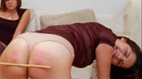 Samantha Woodley Assumes The Position For A Sound Caning Firm Hand