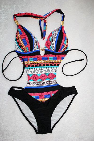 2014 bohemia sexy one piece swimsuit swimwear women monokini plus size swimwear women swim wear