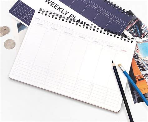 Weekly Planner Weekly Scheduler Stationery Desk Calendar Etsy