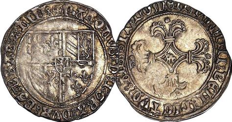 Coin Value Medieval France Charles The Bold Double Partard 1467 To