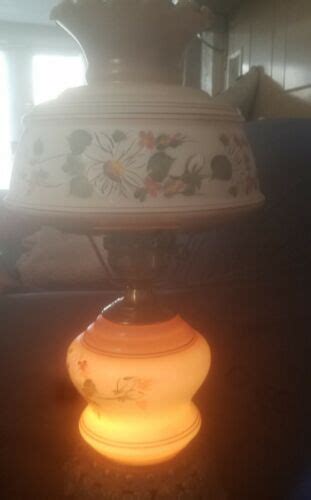 Vintage Gone With The Wind Hurricane Table Lamp Way Hand Painted