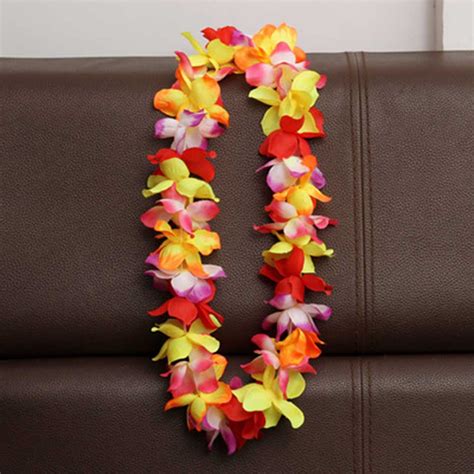 100cm Flower Hawaiian Beach Party Hula Garland Leis Necklace Lei