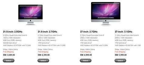 Please provide a valid price range. Official Price for New 2011 Apple iMacs in Malaysia!!!