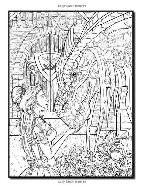 Free Coloring Pages Adults Mythical Creatures