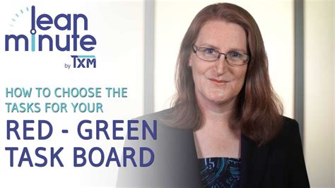 Txm Lean Minute How To Choose The Tasks For Your Red Green Task Board