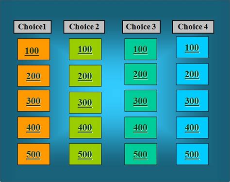 10 Sample Blank Jeopardy Templates To Download Sample Templates