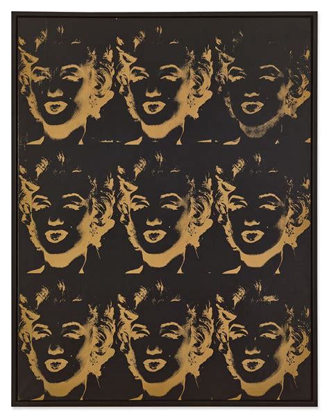 Andy Warhol 9 Gold Marilyns Reversal Series 1980 Mutualart